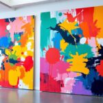 Blue Abstract Painting for Minimalist Offices